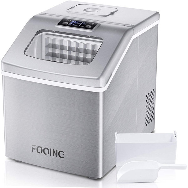 FOOING 40 Lb. lb. Daily Production Clear Ice Portable Ice Maker